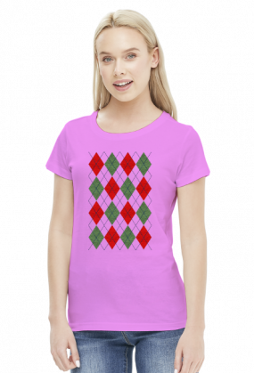 Koszulka bożonarodzeniowa - sweter w romby argyle
