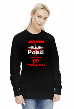 bluza z nadrukiem Polish Jestem damska