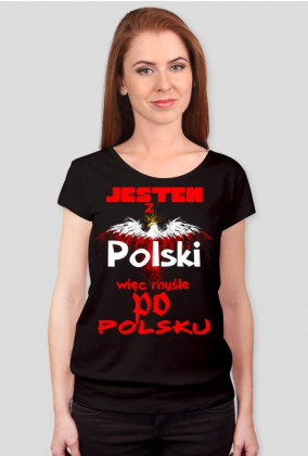 koszulka z nadrukiem Polish Jestem damska II