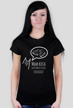 Koszulka -Mam kota na punkcie łyżew CZARNA