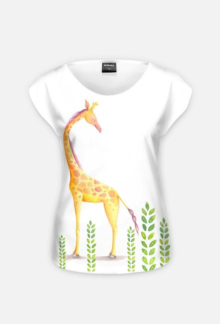 t-shirt damski z żyrafą