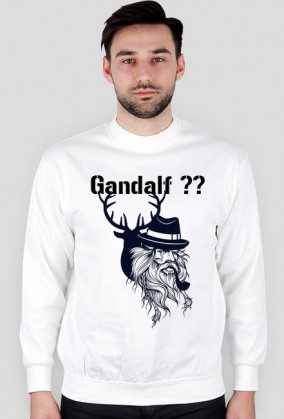 Gandalf ?? Biała Bluza Męska