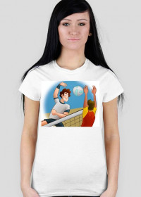 Koszulka damska z nadrukiem Siatkowka
