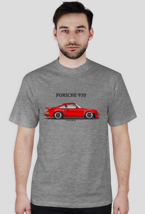 Koszulka Porsche 930 szara/biała