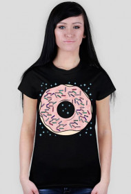 Koszulka tumblr girl pastel goth glitter donut doughnut pączek sparkle