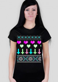 Koszulka tumblr girl pastel goth glitter ugly xmas sweater fair isle święta gwiazdka