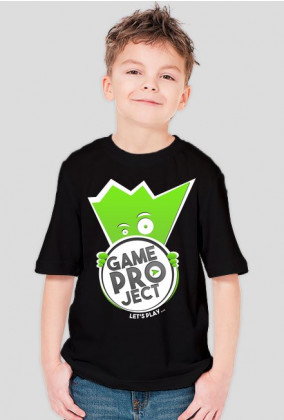 GameProject Koszulka  Czarna Dziecięca