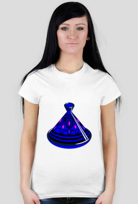Blue Tajine. Prosty T-Shirt damski