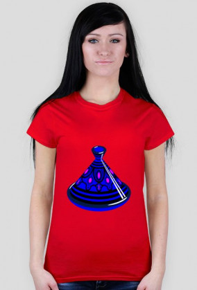 Blue Tajine. Prosty T-Shirt damski
