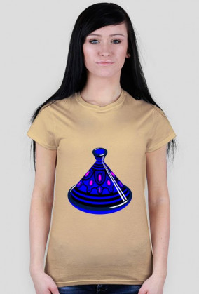 Blue Tajine. Prosty T-Shirt damski