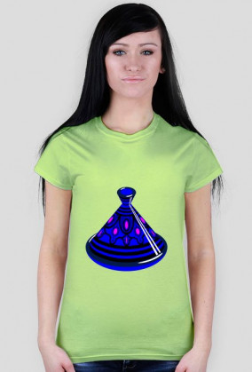 Blue Tajine. Prosty T-Shirt damski