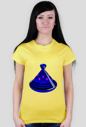 Blue Tajine. Prosty T-Shirt damski