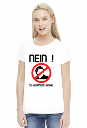Nein zu Verräterin Merkel (woman t-shirt) dark image