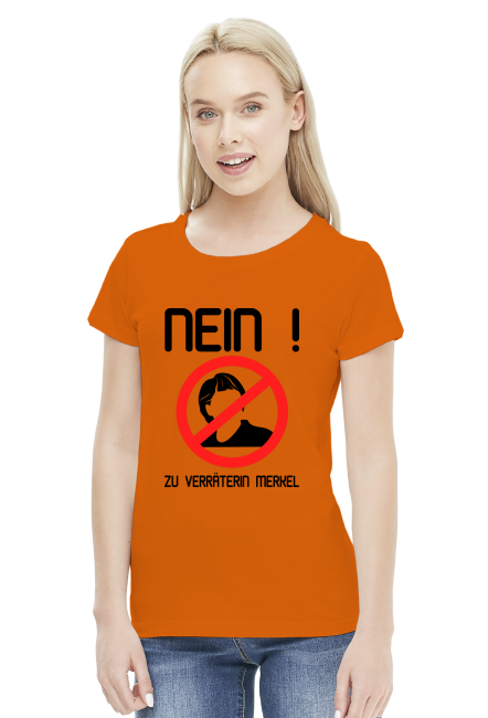 Nein zu Verräterin Merkel (woman t-shirt) dark image