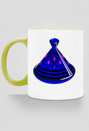 Blue Tajine. Kubek z kolorowym uchem