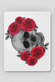 Czaszka w kwiatach-podkładka pod myszkę
