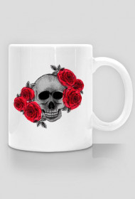 Czaszka w kwiatach-kubek