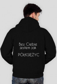 Bluza z kapturem "Półksiężyc" (biały napis)