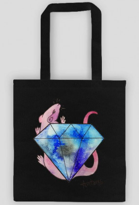 Bag with diamond rat