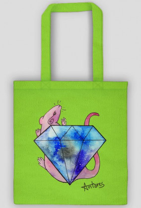 Bag with diamond rat