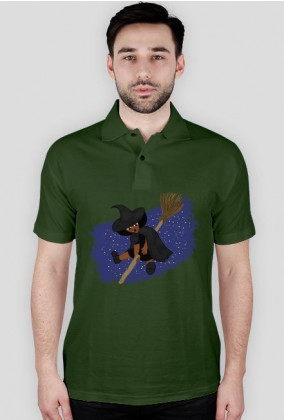 Mała Czarownica - Little Witch - duża koszulka polo