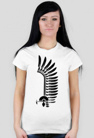 Koszulka damska husarz czarny nadruk