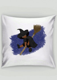 Mała Czarownica - Little Witch - poszewka na poduszkę z obustronnym nadrukiem