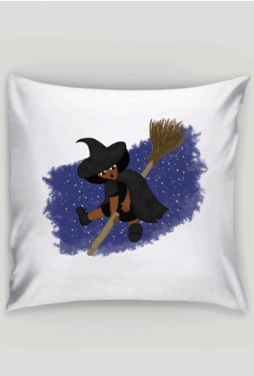 Mała Czarownica - Little Witch - poszewka na poduszkę z obustronnym nadrukiem