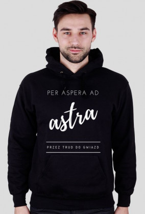 Bluza "Per aspera ad astra - przez trud do gwiazd" - czarna / szara