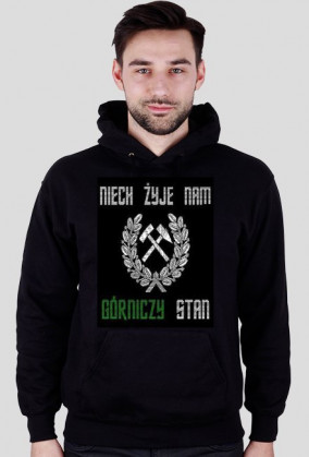 BLUZA Z KAPTUREM Z GODŁEM GÓRNICZYM
