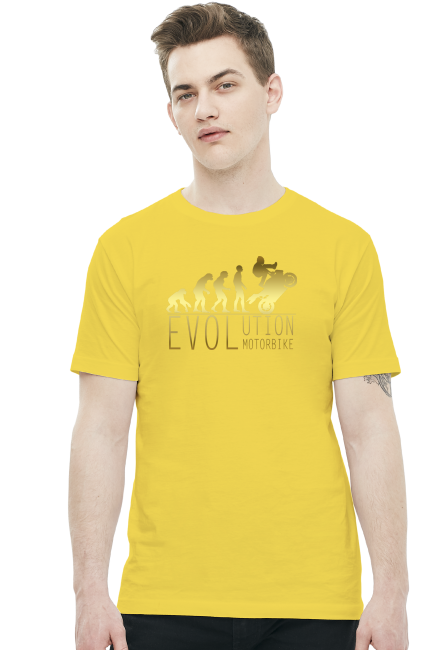 Evolution motorbike gold - męska koszulka motocyklowa