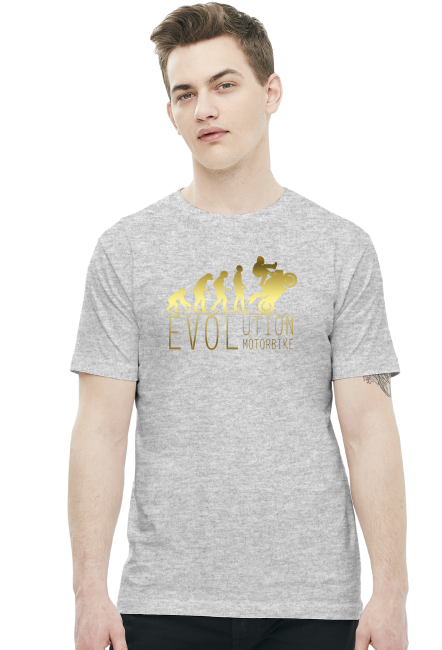 Evolution motorbike gold - męska koszulka motocyklowa