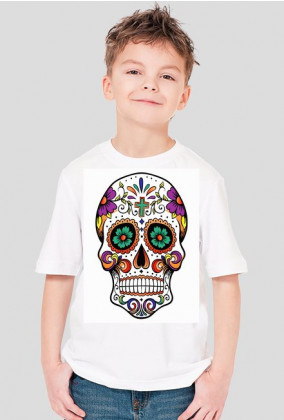koszulka dziecięca kolorowa czaszka