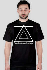 T-shirt męski czarny logo napis