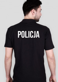 Koszulka polo - Policja czarna