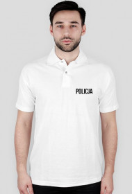 Koszulka polo - Policja biała