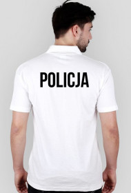 Koszulka polo - Policja biała