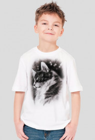 Dziecięca koszulka - koci portret