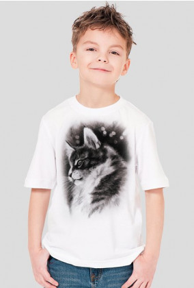 Dziecięca koszulka - koci portret