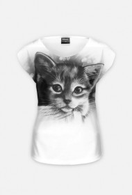 Damska koszulka - koci portret