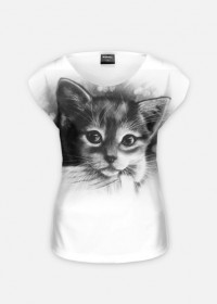 Damska koszulka - koci portret