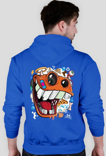 Głowa Ponki bluza kaptur - ♂ czarna