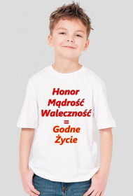 Koszulka (Dla chłopca) "Honor, Mądrość..."