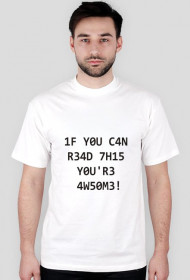 FrikSzop L33T Shirt męska czarne napisy