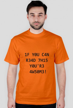 FrikSzop L33T Shirt męska czarne napisy