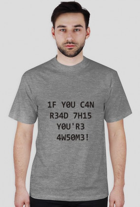 FrikSzop L33T Shirt męska czarne napisy