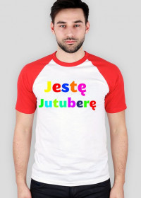 Koszulka z kolorowym napisem ''Jestę Jutuberę''.