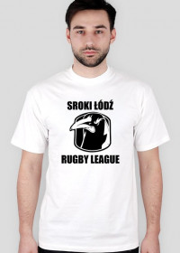 Koszulka męska Sroki Łódź z dużym logo - biała