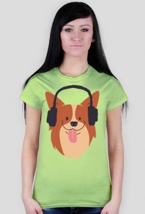 Pies w słuchawkach