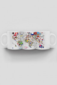 Polandball Mapa świata Kubek